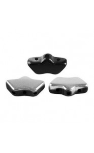 Les perles par Puca® Delos beads Jet silver 23980/27001
